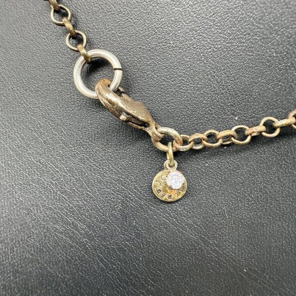 J.Crew Floral Statement Necklace Green & Yellow Embellished Stones Rhinestones - Picture 5 of 5